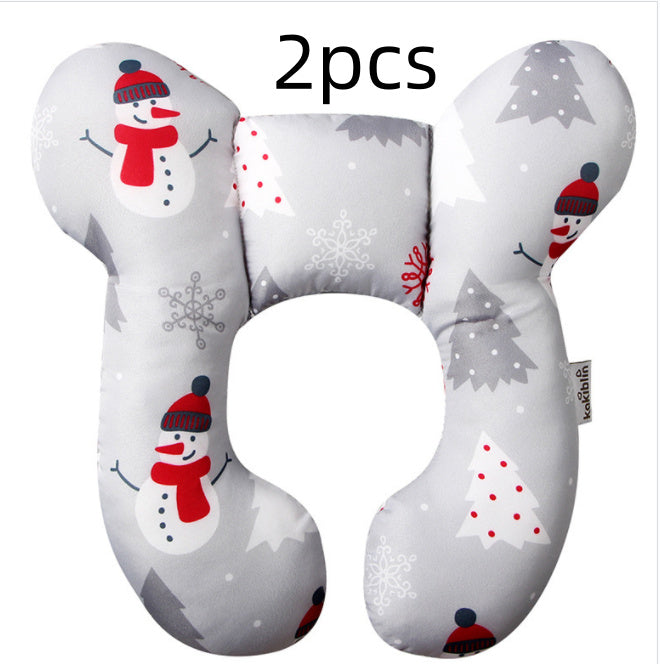 Infant Pillow Baby Bed U-Shaped Safety Seat Neck Guard Fixed Stereotyped Stroller Pillow