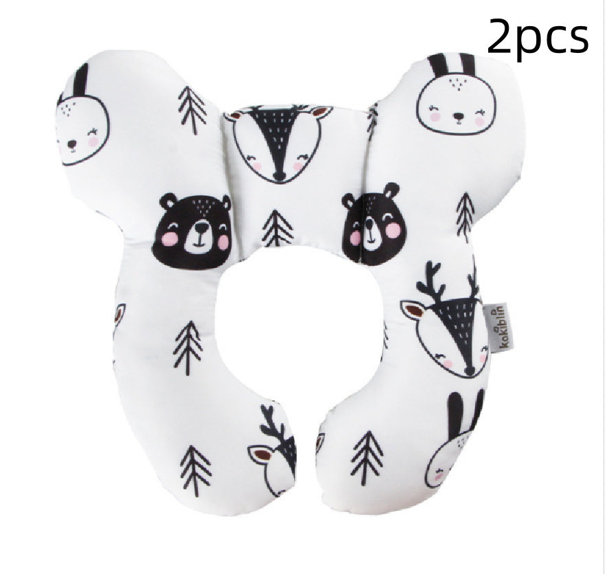 Infant Pillow Baby Bed U-Shaped Safety Seat Neck Guard Fixed Stereotyped Stroller Pillow