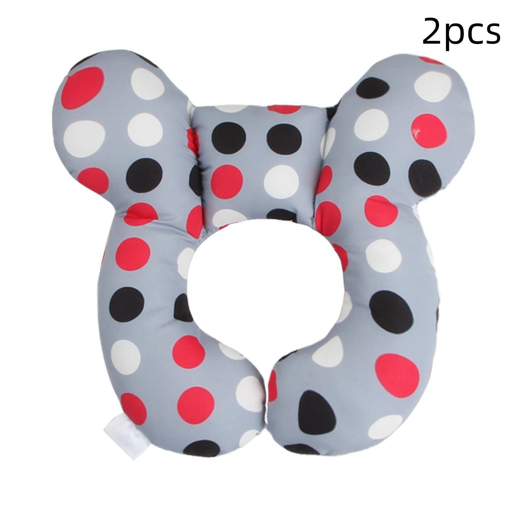 Infant Pillow Baby Bed U-Shaped Safety Seat Neck Guard Fixed Stereotyped Stroller Pillow