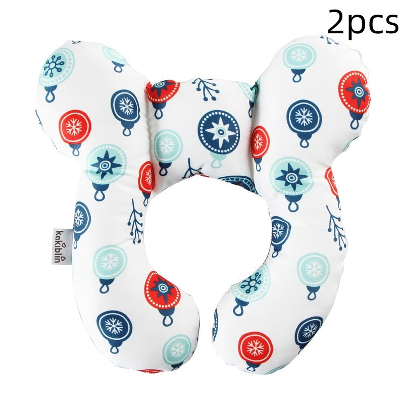 Infant Pillow Baby Bed U-Shaped Safety Seat Neck Guard Fixed Stereotyped Stroller Pillow