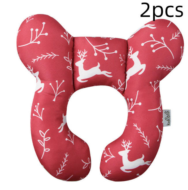 Infant Pillow Baby Bed U-Shaped Safety Seat Neck Guard Fixed Stereotyped Stroller Pillow